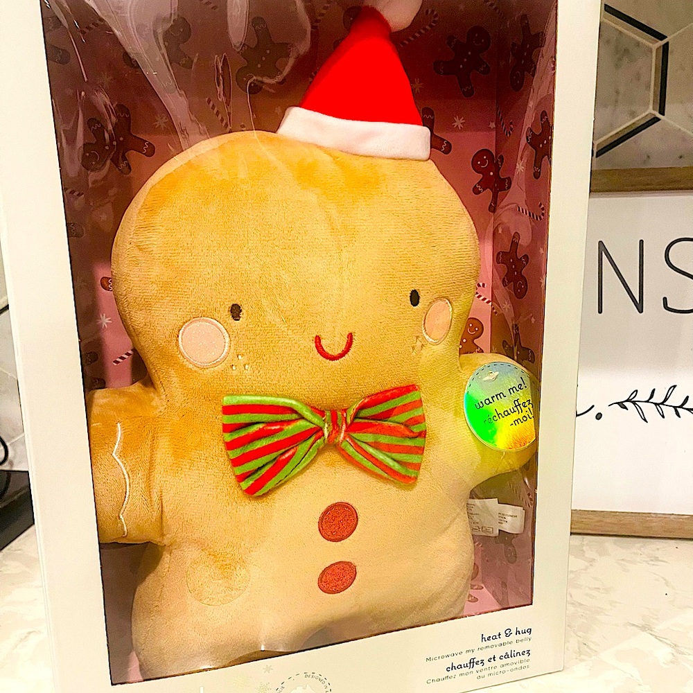 Rare Snuggle buddy Gingerbread heat and hug Christmas edition